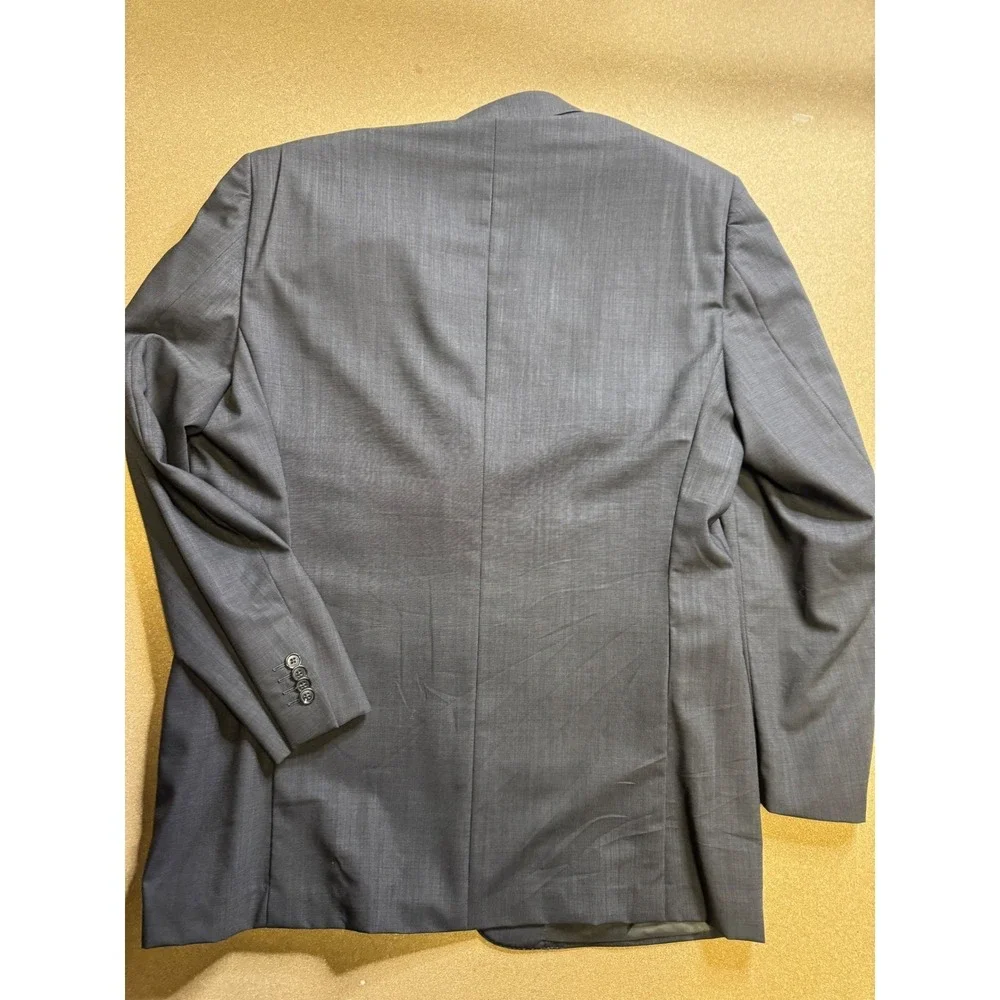 Al Duca DAosta Ermenegildo Zegna Super‎ 100s Wool Blazer Charcoal Grey  56R $300